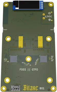 Designers' render of the Bitaxe GammaTurbo board 801
